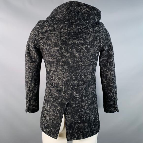 ATTACHMENT Size S Black Grey Textured Wool Jacket - Picture 4 of 7